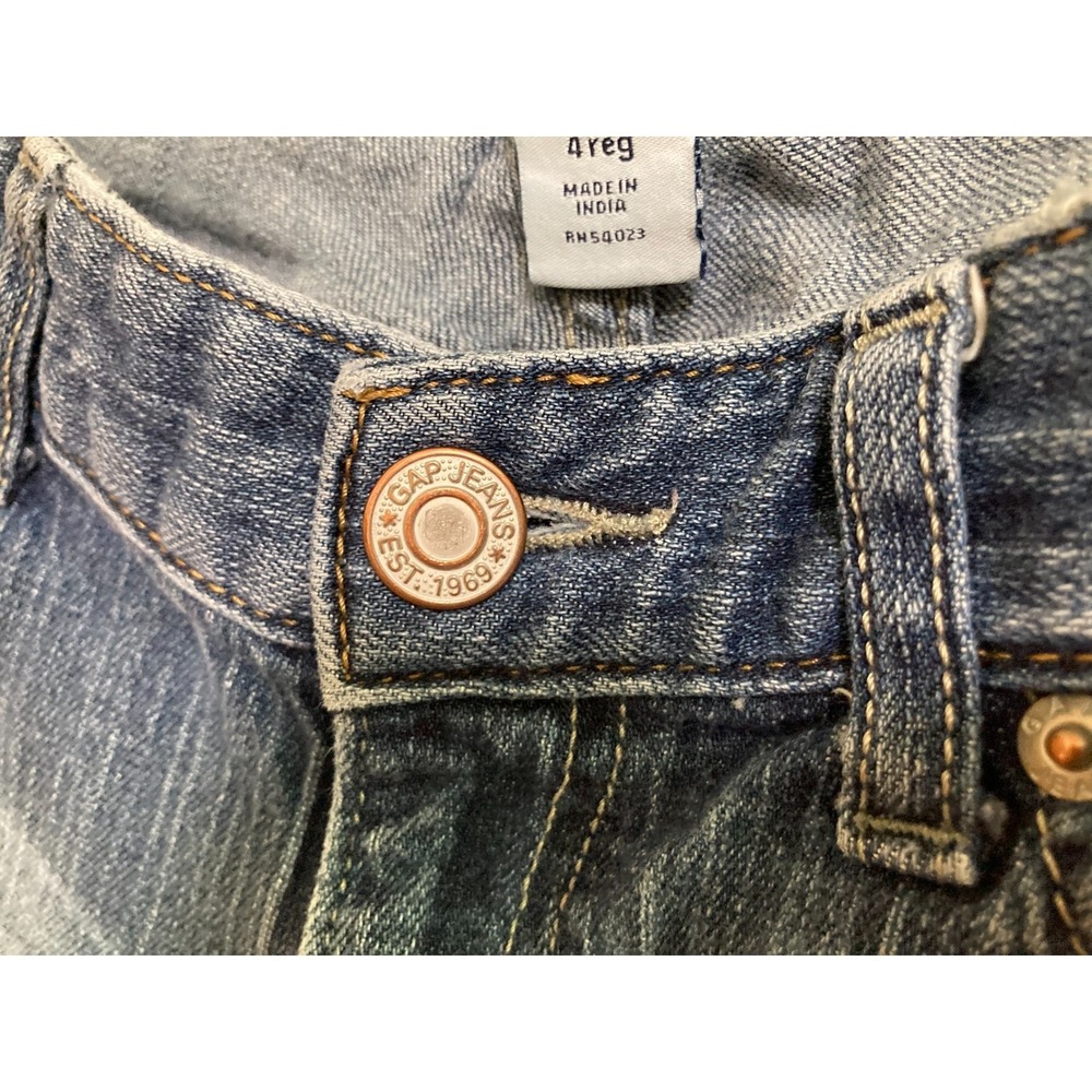 Gap Curvy Low Rise Size 4 Regular Denim Blue Jeans Women Pockets - Picture 3 of 9